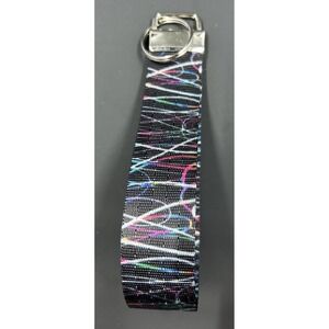 Scribble On Black‎ Key Fob Wristlet Lanyard Strap 1" Wide Keychain